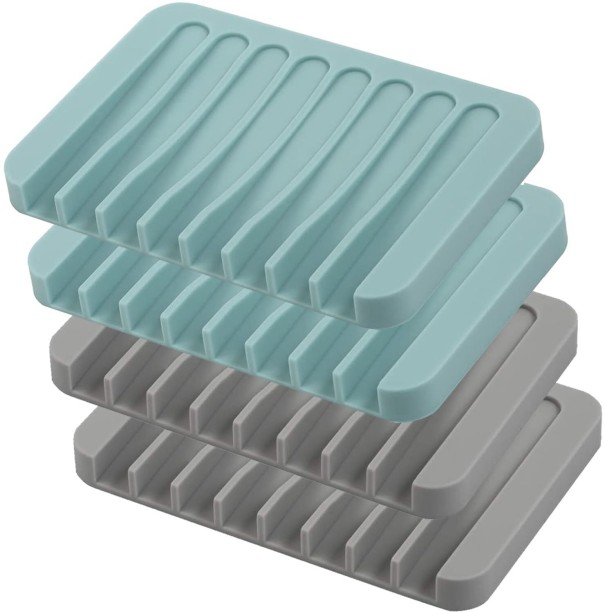 ta01-759-1 4 Pcs Silicone Waterfall Drainer Soap Holder Baby Care & Toys - Bath Care, Diapering & Potty, Health & Beauty - Bath Care & Fragrances, Household - Housekeeping & Laundry Soap Case For  Adults