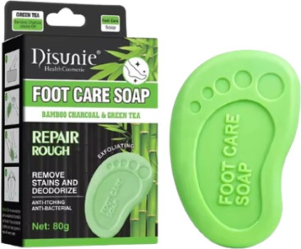 Disunie Bamboo Charcoal and Green Tea Foot Soap-80g NA