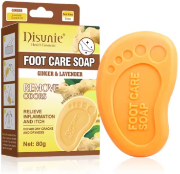 Disunie DE8116 3-Piece Ginger & Lavender Foot Care Soap Herbaceous Ginger and Floral Lavender