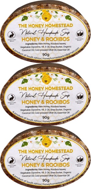 The Honey Homestead Natural Soap Set of 3 – Honey & Rooibos Blend Rooibos
