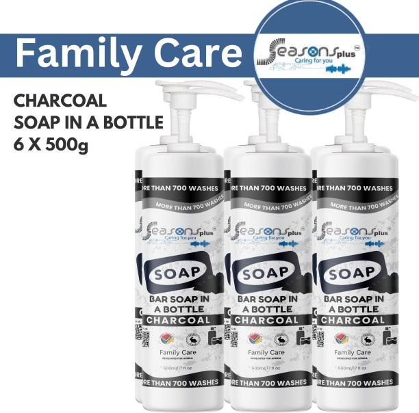 seasons plus BAR SOAP IN A BOTTLE CHARCOAL CHARCOAL
