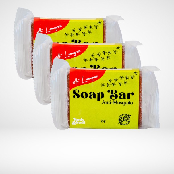 Body & Soul Mosquito Glycerine Soap (3 x 75g) Lemongrass & Tea Tree