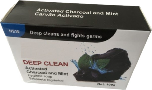 LONDZ Activated Charcoal And Mint Soap-100g Herbal