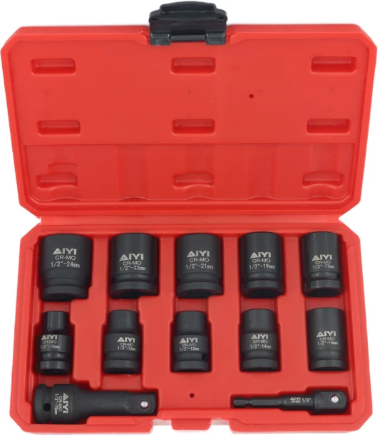 AIYI AY017-073 12-Piece 1/2 Inch Impact Socket Set