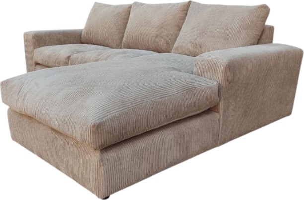 TACH LUXURE Ever Corner Coach – Corduroy – Beige Corduroy 3 Seater  Sofa