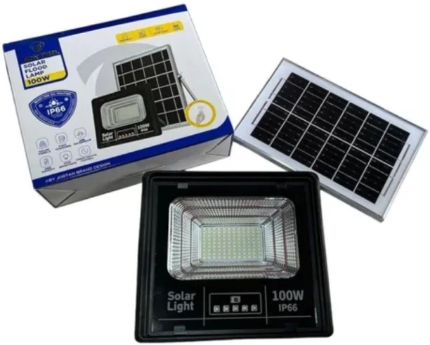 Jortan 100W Solar Flood Light Solar Light Set