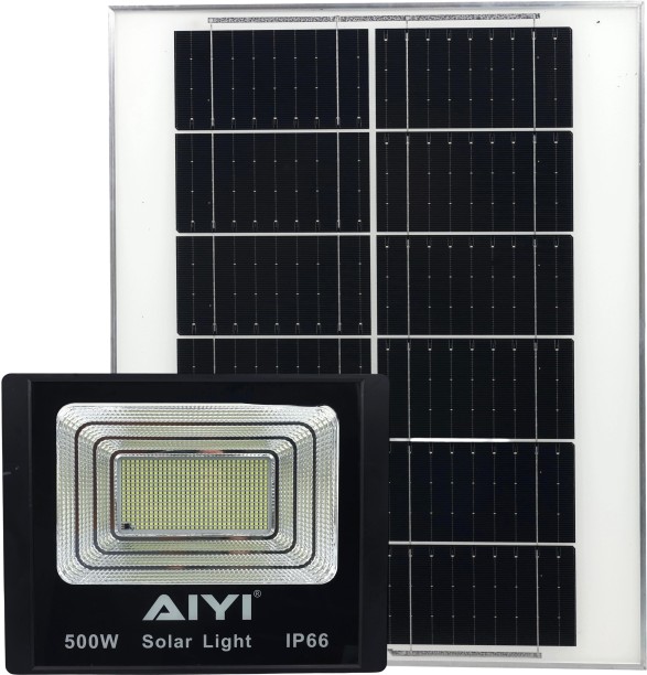 AIYI AY399-032 500W Solar Flood Light with Remote, Solar Light Set