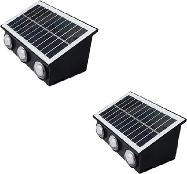 Auro Solar Outdoor Security Illumination- 6-head warm Solar Light Set