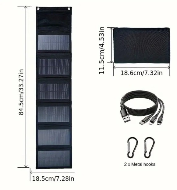 MCI Projects 60W Portable Solar Charging Panel with USB Output Solar Panel