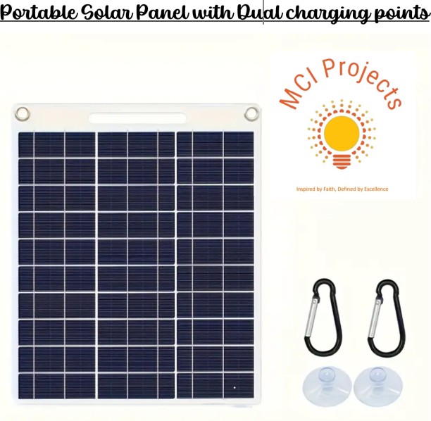 MCI Projects 60W Portable Solar Charging Panel with dual USB connectors Solar Panel