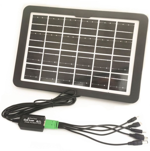 Solar Panel Charging Station-8W/6V Charging Panel With USB Multi Head Cable Solar Panel