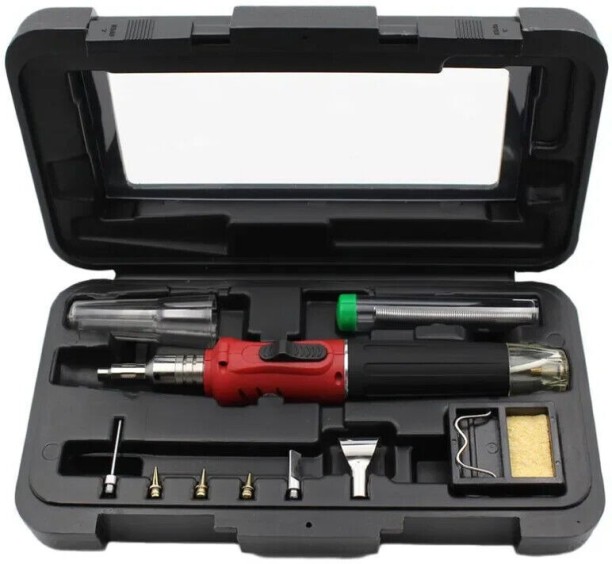 P. Concepts ‎HS-115K/10Pcs Multifunction Car Ignition Soldering Gun Flame Iron Gas Soldering Iron Set Simple