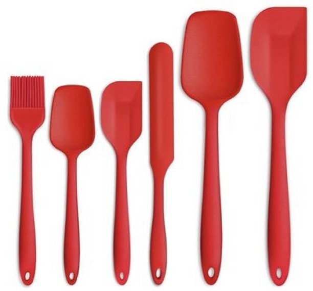 top sale trader Silicone Rubber Spatula Set Kitchen Utensil for Baking Cooking and Mixing Rubber Cooking Spoon Kitchen Tool Set