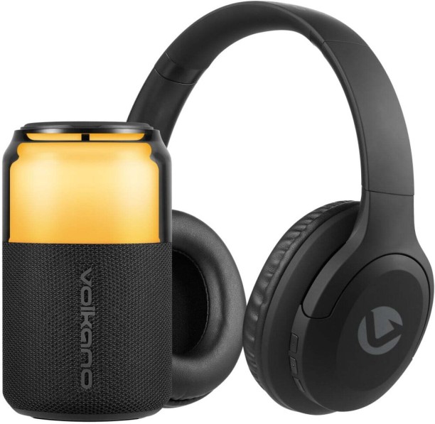 Volkano Headphones with Speaker Bundle Bluetooth Party Speaker 5.0