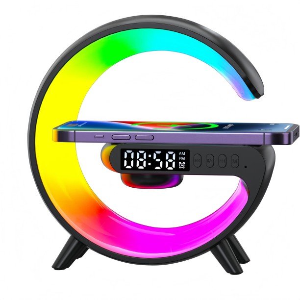 marevic Mini Atmosphere Lamp with Bluetooth Speaker, Night Light Lamp Sunrise Alarm Clock Bluetooth Home Audio Speaker 5.2