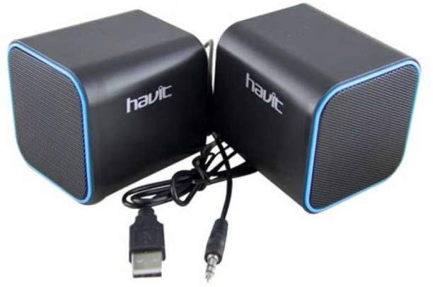 Havit Havit HV-SK473 | 2.0 Channel USB Speaker – Blue Home Audio Speaker 2.0