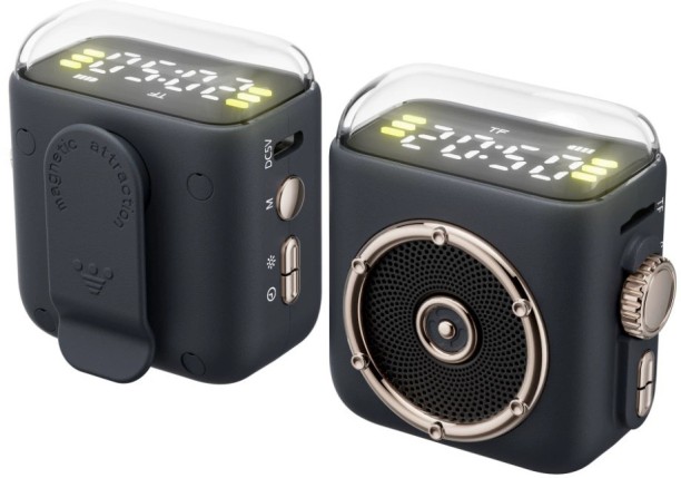 marevic Retro Bluetooth small speaker, mini magnetic back clip speaker outdoor portable desktop Bluetooth Home Audio Speaker 5.2