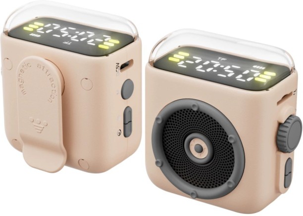 marevic Retro Bluetooth small speaker, mini magnetic back clip speaker outdoor portable desktop Bluetooth Home Audio Speaker 5.2