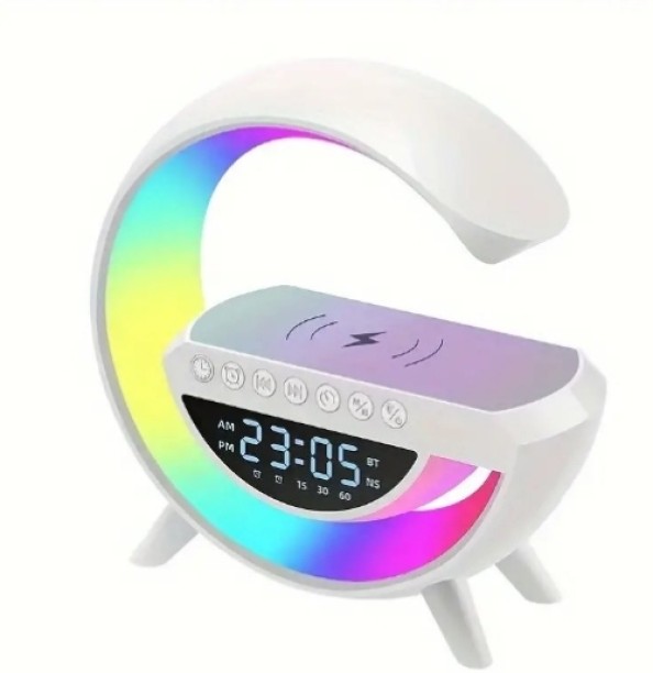 Phronex Wireless Alarm Clock Speaker With Rhythm RGB Light Bar,15W Wireless Speaker Bluetooth Portable Speaker 2.0