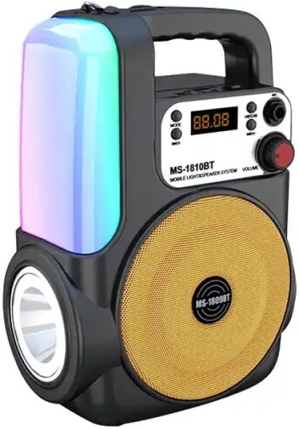SUPER E RGB Multimedia Bluetooth Speaker With USB/SD/FM Radio MS-1810BT Bluetooth Portable Speaker 5.0
