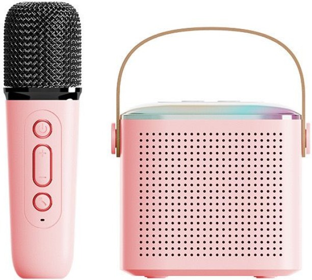 joburgdeals Mini Portable Wireless Bluetooth Speaker With Microphone RGB Light - Pink Bluetooth Portable Speaker 2.0