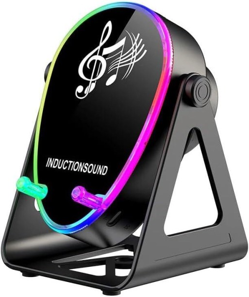 Bloo Induction Speaker with 180° Rotatable Phone Stand, 360° Immersive Stereo Sound Bluetooth Smart Speaker 2.0