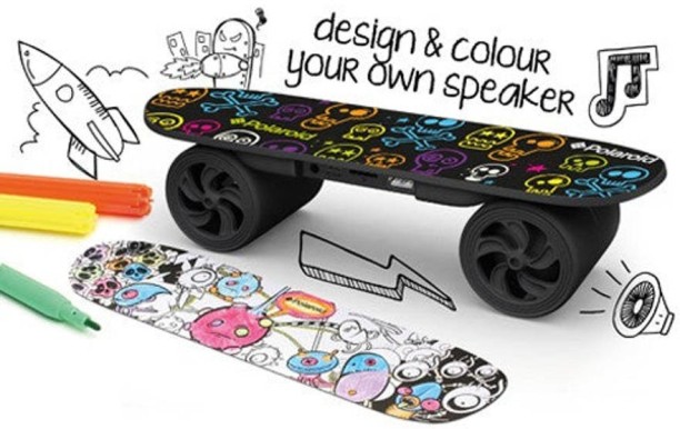POLAROID Bluetooth Skateboard Speaker Bluetooth Smart Speaker 5.0