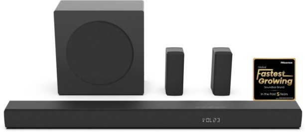 Hisense 540W 5.1 Channel Bluetooth Soundbar with Wireless Subwoofer Bluetooth Soundbar 2.0