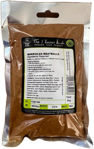 The Flavour Lab Moroccan Meatballs Mix (Restaurant/ Catering Grade)