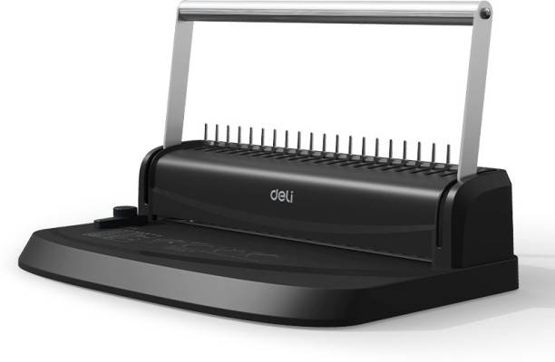 Deli Stationery Deli A4 Binding Machine 21-Hole Max 8 Pages Punching and 145 Sheets Binding Manual Comb Binder
