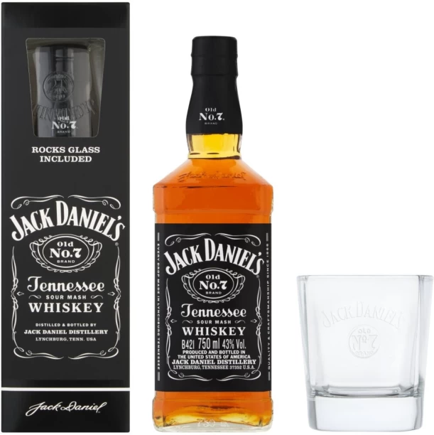 Jack Daniel's Tennessee No.7 Whiskey With 1 Glass Tennessee Whiskey