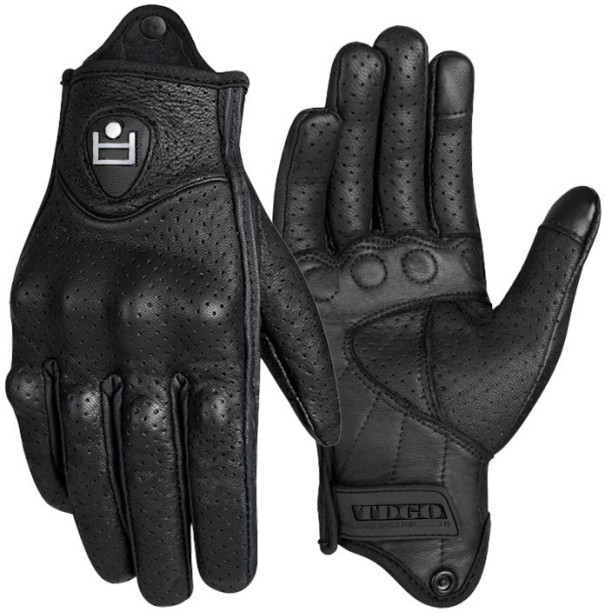 marevic Genuine leather cycling gloves, motorcycle protective gear for summer, anti-fall and breathable Diving Gloves