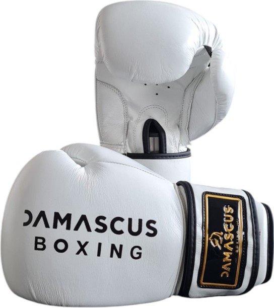 damascus Genuine Leather Bag Gloves – White Boxing Gloves