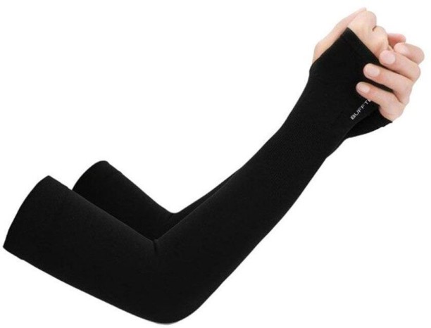 gadgetgyz UV Protection Fashion Sleeves - Set of 2 - Black / White Cycling Gloves