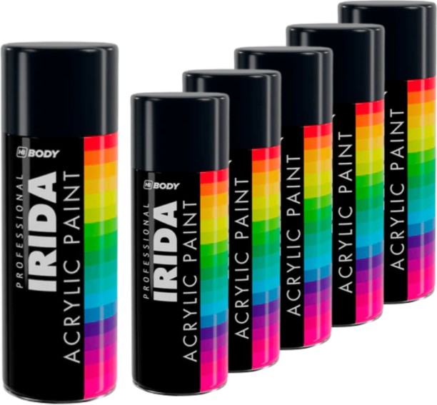 HB Body Professional Irida (Matt Black) RAL0016 Acrylic 1K Matte Flammable Spray Paints