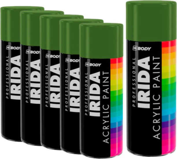 HB Body Professional Irida (Yellow Green) RAL6018 Acrylic 1K Gloss Flammable Spray Paints