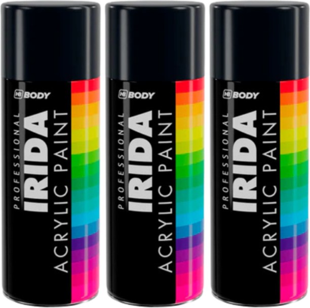 HB Body Professional Irida (Gloss Black) RAL9005 Acrylic 1K Gloss Flammable Spray Paints