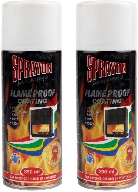 Sprayon Ultra High Temp White Matte Spray Paints