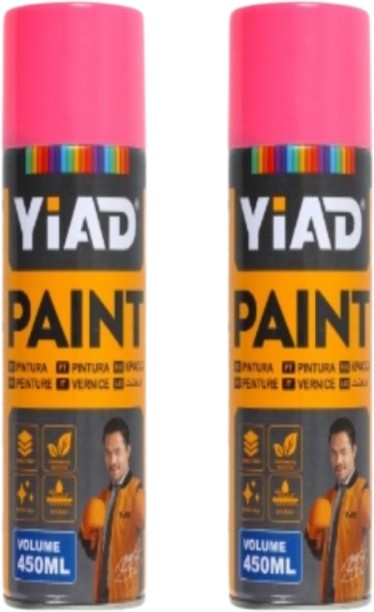 YiAD 59861 450ml 2-Piece Pink Spray Paint #30 Metallic Flammable Spray Paints