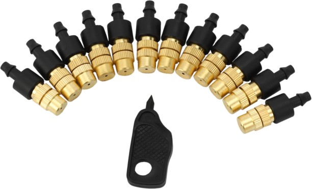 Gocutte Adjustable Misting Nozzle for Gardening Sprinkle Brass Watering Sprinkler Sprayer for Irrigation System easy cleaning.