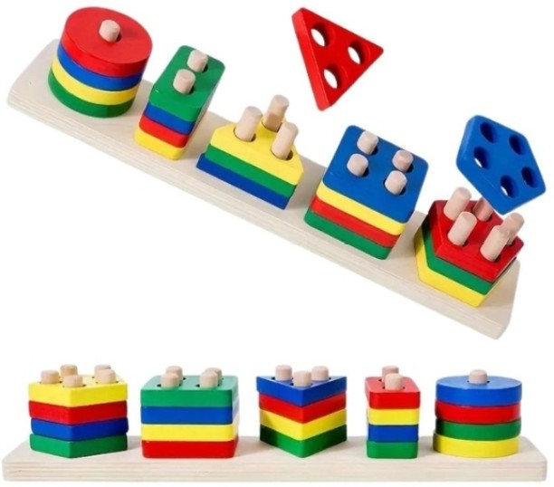 Ojees Stackable Blocks Wooden Blocks