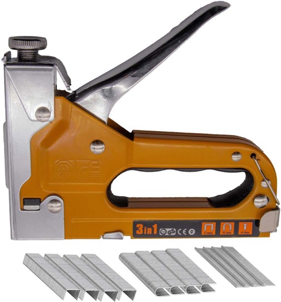 TOKOMA 3-in-1 Heavy Duty Stapler Gun, Manual Nail Gun with 600 Staples Cordless  Stapler