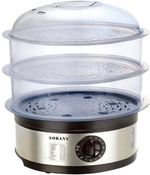 Sokany 650W 11 Litre 3 Tier Electric Food Steamer Steamer