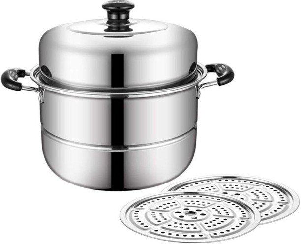 YYAI-HHJU Multipurpose Steamer with Glass Cover and Anti-scald Bakelite Handle Steamer