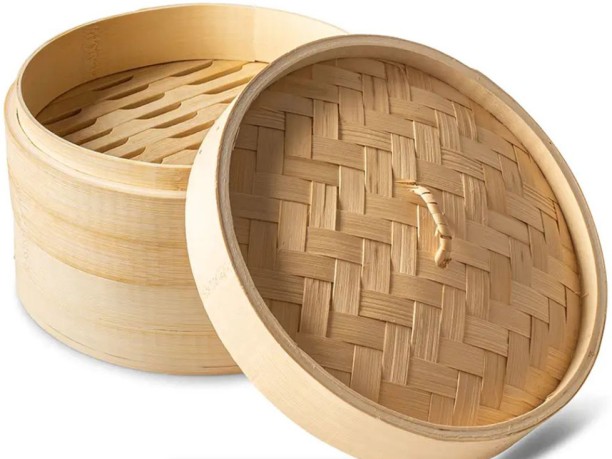 UpliftingOasis 2Tier Bamboo Steamer with Lid Steamer