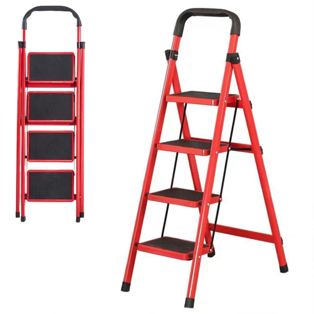 top sale trader 4 Step Ladder - Red Steel Ladder