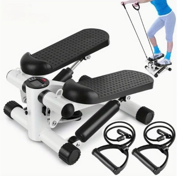 Amity Consulting Group Hydraulic Stepper Machine with Bands & LCD Display Stepper