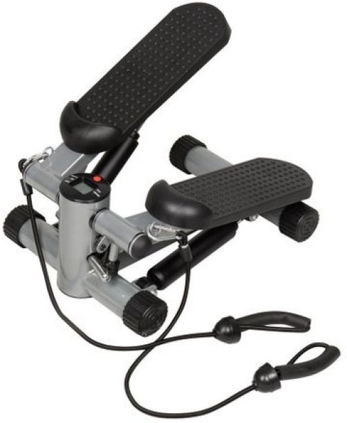 top sale trader Mini Stepper Trainer Fitness with Power Ropes -Silver Stepper