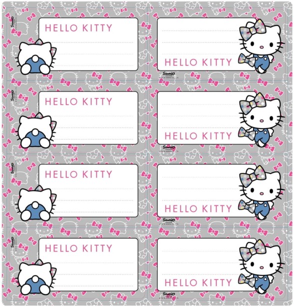 Hello Kitty Book Self Adhesive Paper Label
