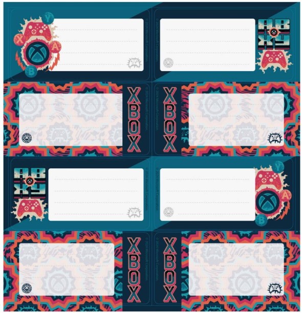 Microsoft Xbox Book Self Adhesive Paper Label